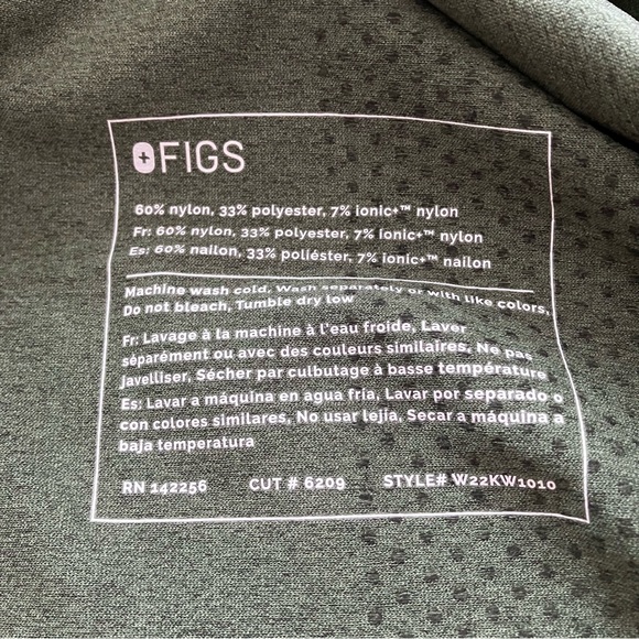 FIGS Salta Seamless Longsleeve Underscrub T-Shirt 2XL Medical Nurse Doctor Green - Picture 6 of 11